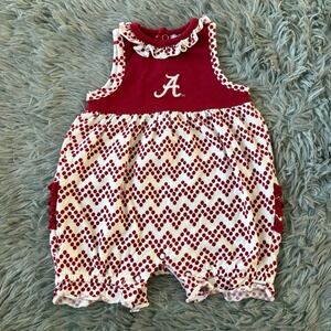 Tara Collection Alabama Game Day Fan Wear Romper Dots Baby Girl 6 Months